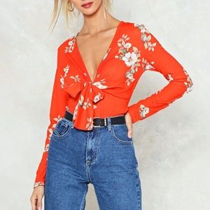 Nasty Gal All That She Wants Floral Top